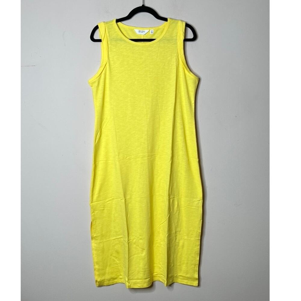 NWOT Candace Cameron Bure Yellow Sunkissed Midi T-Shirt Dress Small Petite